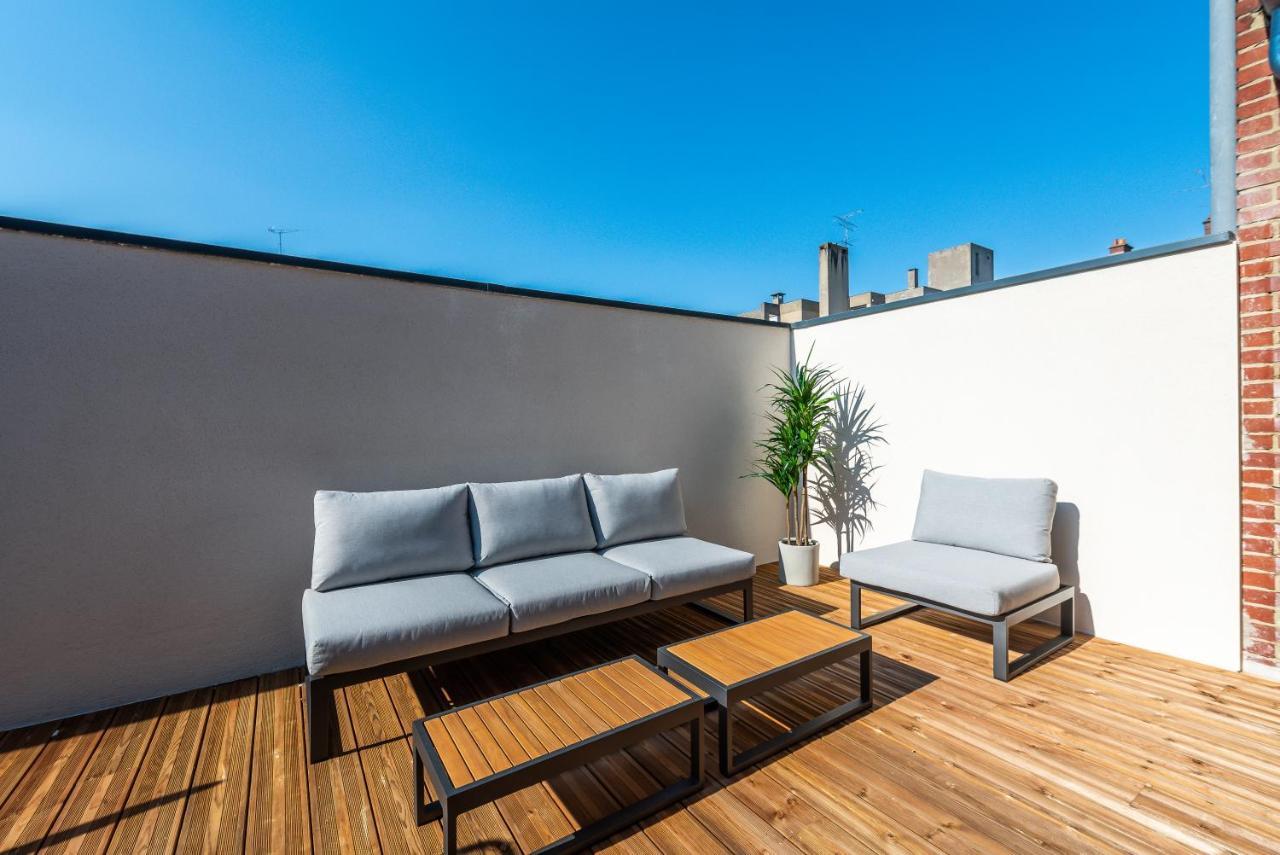 Downtown Rooftop - Centre Ville - Wifi - Terrasse - Netflix Amiens Kültér fotó