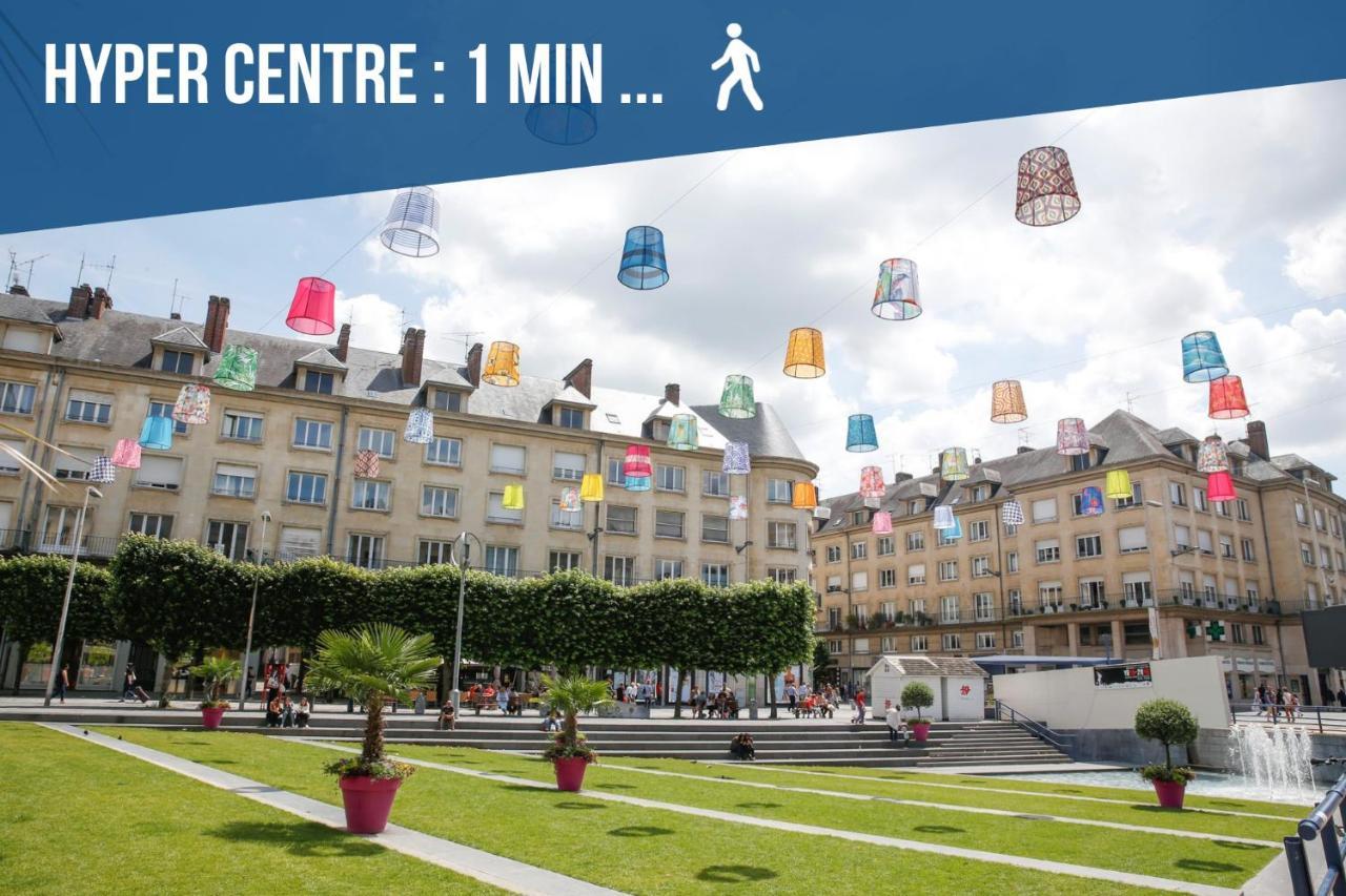 Downtown Rooftop - Centre Ville - Wifi - Terrasse - Netflix Amiens Kültér fotó